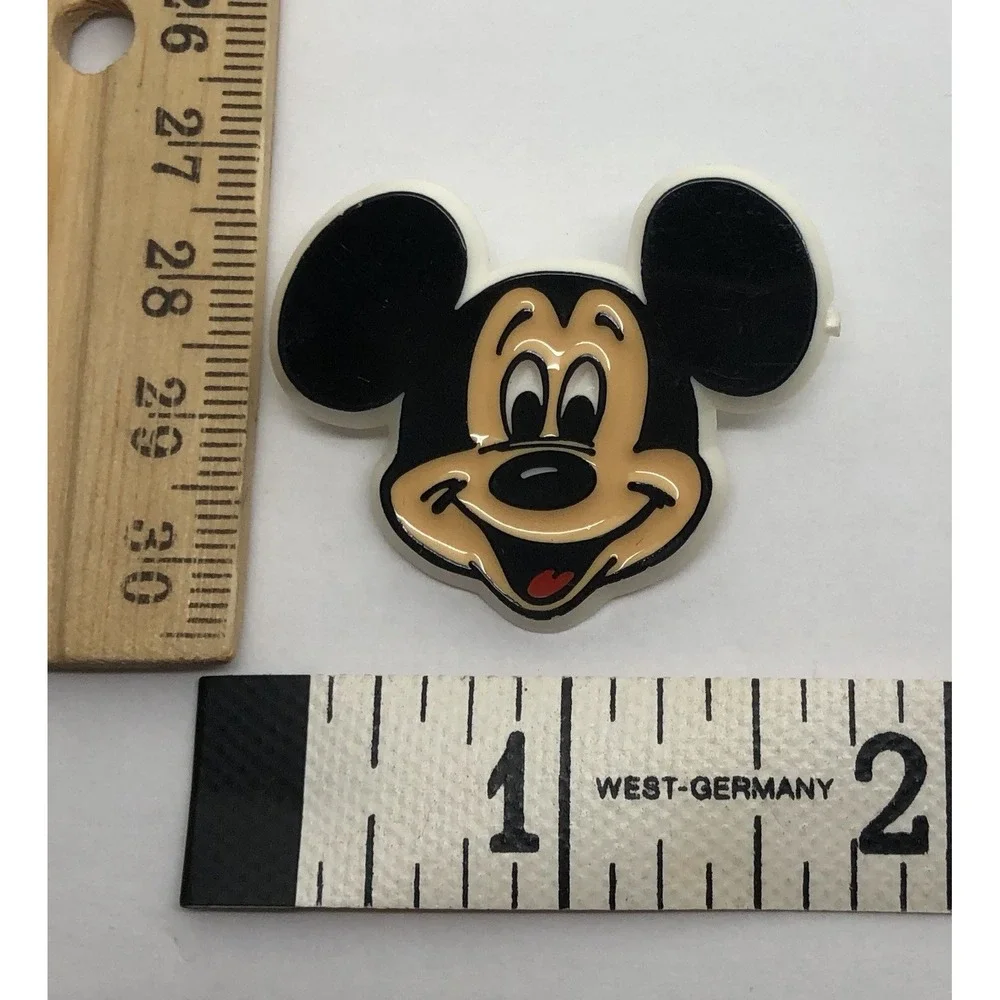 Rare Vintage Disney Pin Mickey Mouse Plastic Pinback Pins‎ 80's Latch Clasp Face